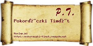 Pokoráczki Timót névjegykártya